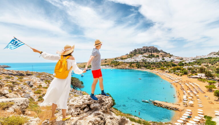 Paar auf Rhodos