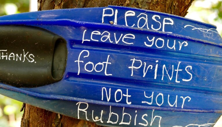 leave your footprints not your rubbish
